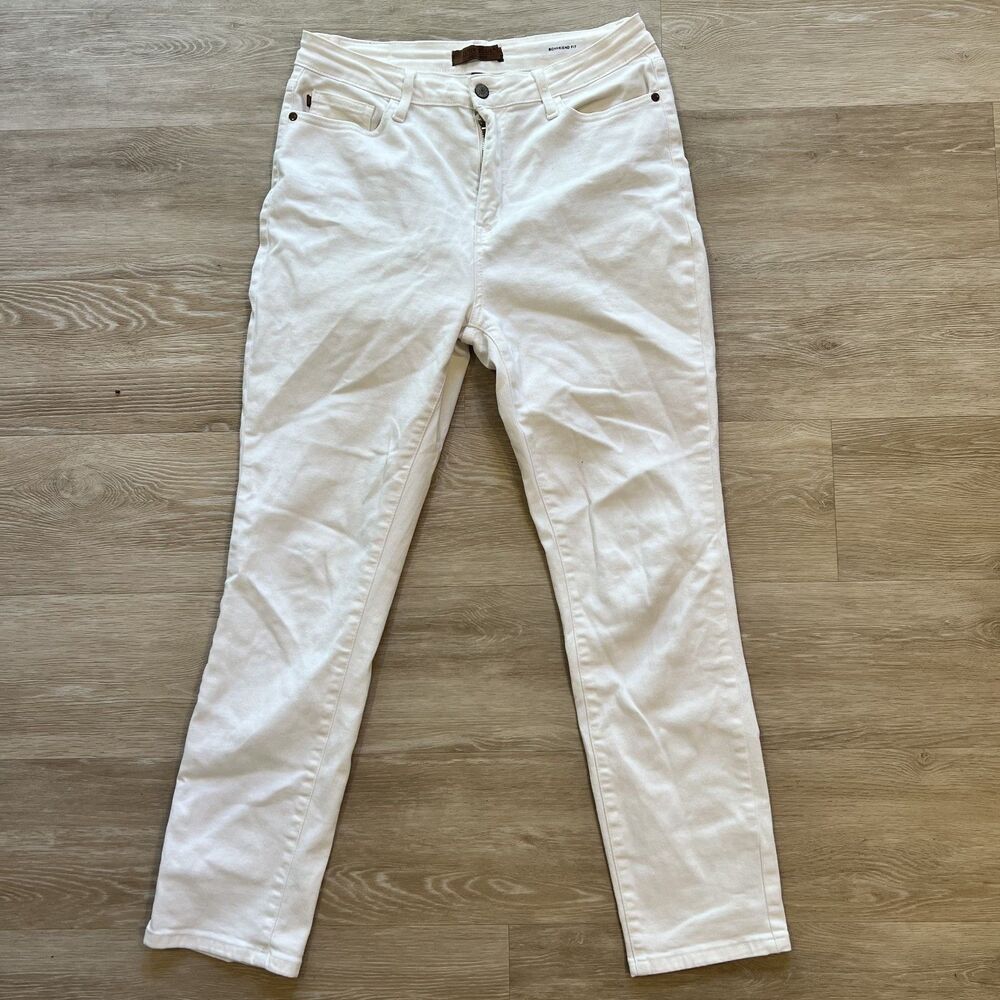 Judy Blue White Boyfriend Fit Jeans Women's-Size 13/31
